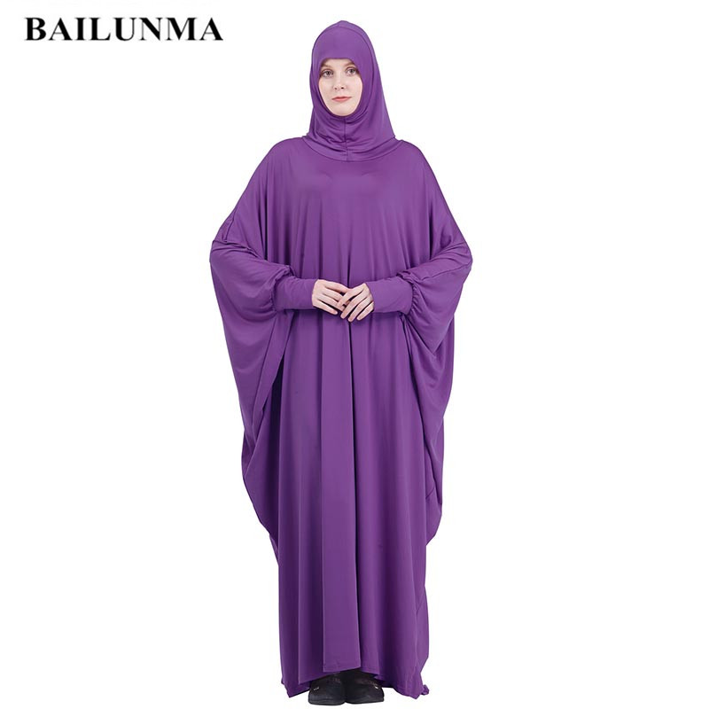 Full Cover Women Muslim Overhead Hijab Prayer Farasha Robe Arab Abaya Dress Gown 