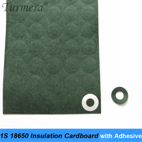 100Pieces 1S 18650 Battery Insulation cardboard with Adhesive for 18650 Battery Pack Cell Insulating Glue Patch Positive Turmera ► Photo 1/4