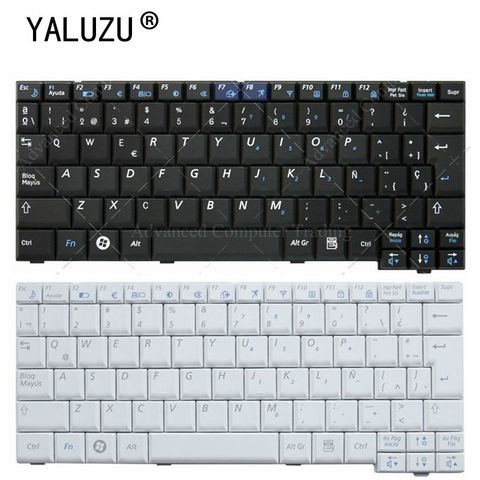 SP Laptop Keyboard for SAMSUNG NC10 ND10 N140 N128 N130 N110 N108 N135 Spain White black ► Photo 1/4