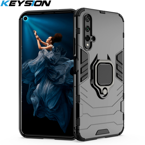 KEYSION Shockproof Case for Huawei nova 5t Y6S Y9S P40 lite P30 Pro P20 Magnetic Back Phone Cover for Honor Play 3 V20 V30 Pro ► Photo 1/6