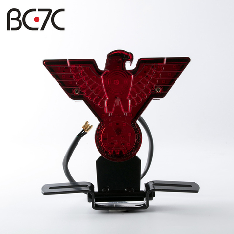 Motorcycle Retro WarBird Eagle License Plate Red Brake Tail Light For Harley Bobber Chopper ► Photo 1/5