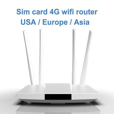 LC112 4G lte cpe SIM card wifi router 300m CAT4 32 wifi users router RJ45 WAN LAN indoor 4G wifi router ► Photo 1/6