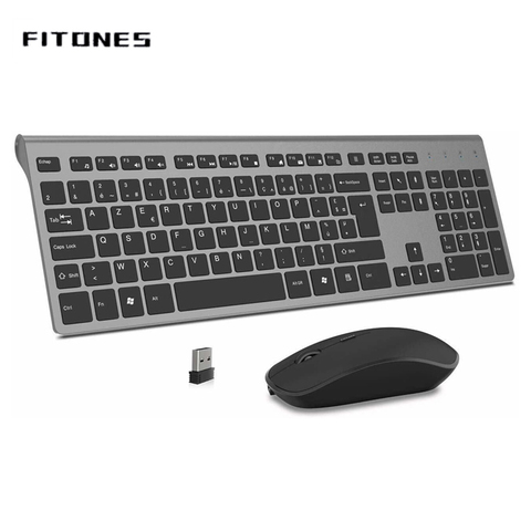 Wireless keyboard and mouse combination, 2.4 gigahertz stable connection rechargeable battery, UK/France/Germany/Spain/US layout ► Photo 1/6