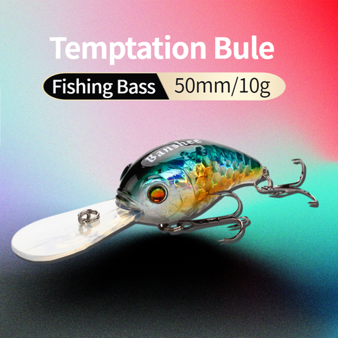 Banshee 50mm 10g  Floating Bass Fishing Lure VC04 Rattle Sound Wobbler Round Bill Artificial Hard Bait Deep Diving Crankbaits ► Photo 1/6