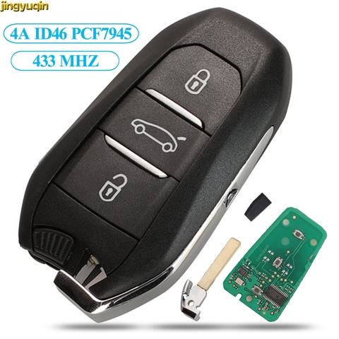 jingyuqin Smart Keyless-Go Remote Car Key HU83 VA2 433MHZ 4A ID46 PCF7945 For Peugeot 208 308 508 3008 Citroen C4 DS4 DS5 HITAG2 ► Photo 1/6