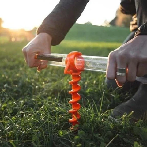 Camping Tent Plastic Screw Shofar Ground Anchors ► Photo 1/6