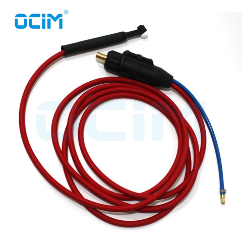 WP9F  WP9 WP9V WP9FV 4M Red super soft Hose Braided Air-Cooled Complete TIG Welding Torch 35-70 Connector ► Photo 1/5