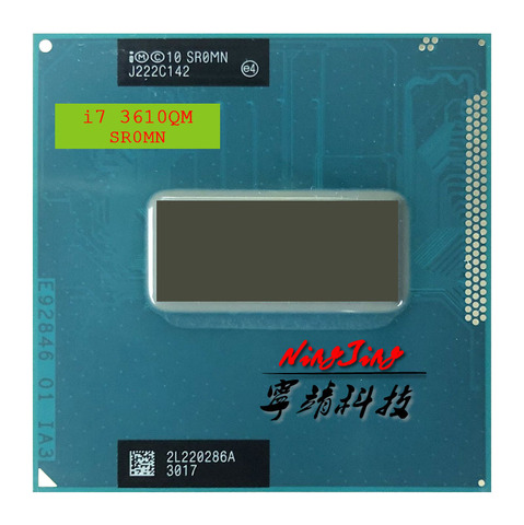 Intel Core i7-3610QM i7 3610QM SR0MN 2.3 GHz Quad-Core Eight-Thread CPU Processor 6M 45W Socket G2 / rPGA988B ► Photo 1/1