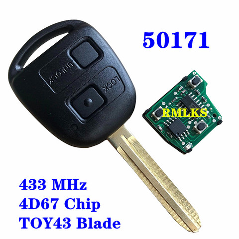 Replacement Silicone key BUTTONS fits Toyota Prado remote key