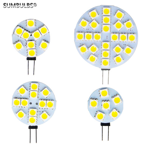 G4 Socket 5050 SMD led bulb AC DC 12V Replace Halogen Bi-pin Lamp LED Bulb 1.2W 1.8W 2.4W 4.8W Warm cold led lights ► Photo 1/6