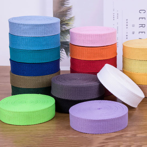 10 meter 25mm Width Canvas Webbing Polyester Cotton Ribbon Strap Sewing Bag Belt Accessories For Belt Making Sewing DIY Craft ► Photo 1/5
