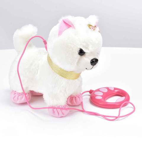 Robot Dog Sound Control Interactive Dog Electronic Toys Plush Puppy Pet Walk Bark Leash Teddy Toys For Children Birthday Gifts ► Photo 1/4