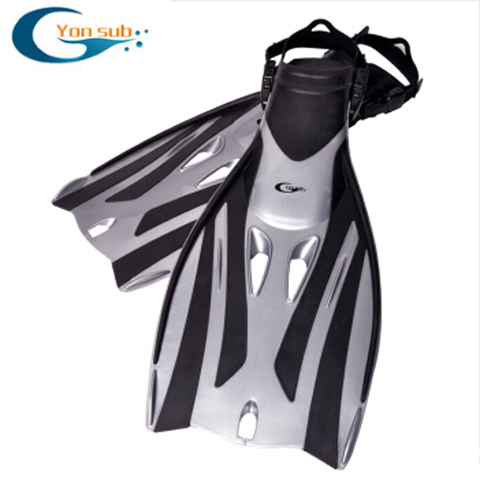 Silver Cool High Quality Open Heel Swimming Flipper TRP Non-slip Adjustable Diving Fins For Underwater Hunting  Man & Woman ► Photo 1/6