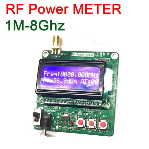 1MHZ-8000MHz RF Power Meter Digital LCD display Radio Frequency Attenuation Value AT Attenuation dB FOR HAM radio Amplifier ► Photo 1/4