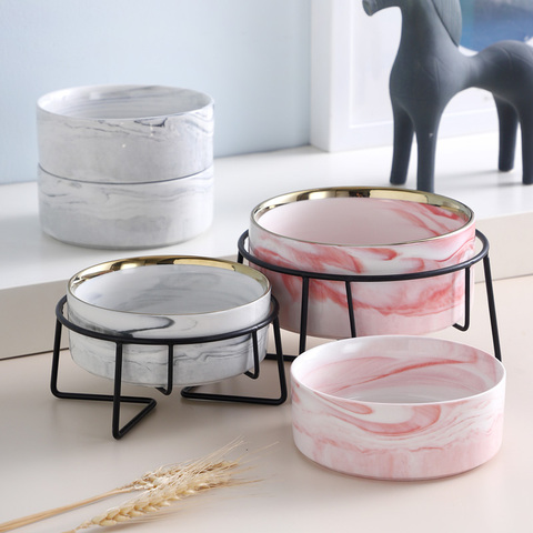 Pet Ceramic Bowl With Raised Stand For Cat Puppy Dog Food Water Feeder Supplies Drinking Dish Small Animal Accessories #P021 ► Photo 1/6