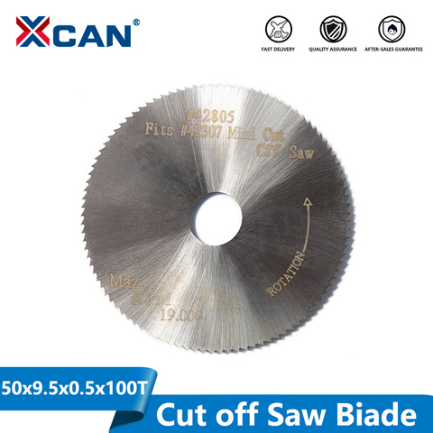 XCAN 1pc 50x9.5x0.5mm 100T HSS Circular Saw Blade Fit #42307 42805 Mini Cut Off Saw Power Tools Accessories Mini Cutting Disc ► Photo 1/6