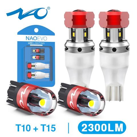 NAO W16W LED T15 921 LED Reverse Light Bulb CANBUS 2000LM 8W T10 W5W 6000K White 912 Car Lamp Backup Light 4SMD CSP 12V ► Photo 1/6