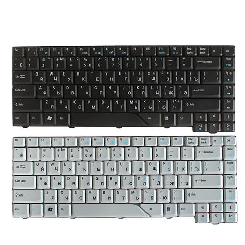 NWE Russian Keyboard for Acer Aspire AS4710 AS4520-5582 4710ZG eMachines E500 E510 RU laptop keyboard black/white ► Photo 1/6