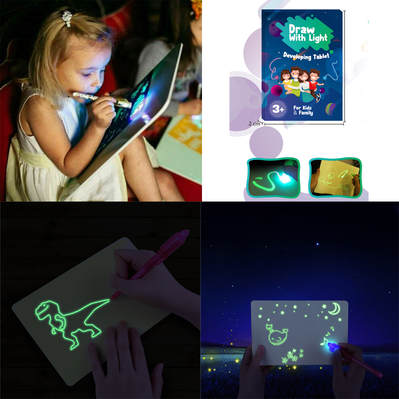 Draw With Light Fun And Developing Toy Drawing Board Magic Educational Gift Kids 