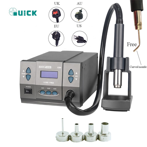 Quick 881D 110V/220V Rework Station 1300W Quick 861DW Flagship Edition BGA Soldering Hot Air super power Rework Station +nozzles ► Photo 1/5