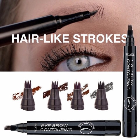 Hot ! Waterproof Eyebrow Pen Four-claw Eye Brow Tint Fork Tip Eyebrow Tattoo Pencil Long Lasting Easy to use Cosmetics TSLM1 ► Photo 1/6