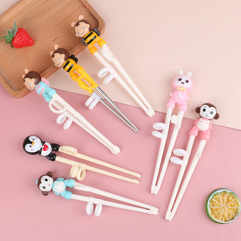 Cartoon Animal Head Chopsticks Children Eating Training Chopsticks Baby Learning Chopsticks 1 Pair ► Photo 1/6