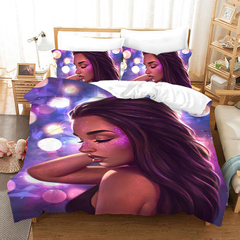 3D African Fashion Sexy Woman Bedding Set Modern Beautiful Girl Duvet Cover Comforter Set Queen King Size Adults Bed Set ► Photo 1/6