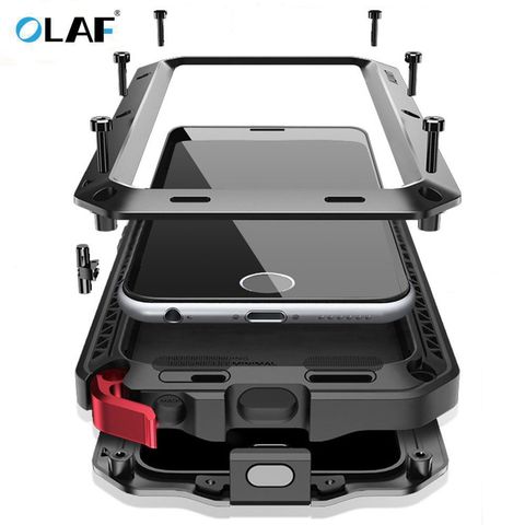 OLAF Heavy Duty Protection Case for Samsung Galaxy S8 S9 S9 Plus S6 S7 Note 8 4 5 S6 Edge S4 S5 Shockproof Doom Armor Metal Case ► Photo 1/6