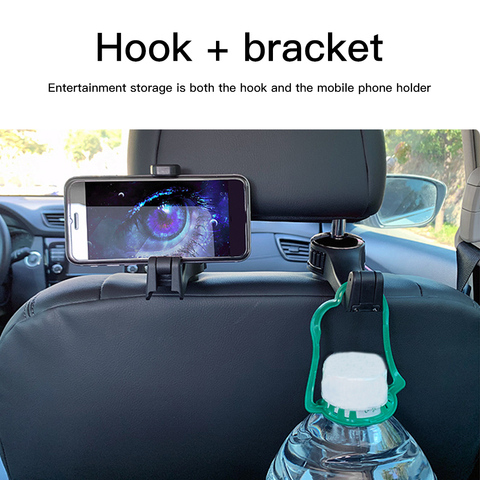 Adjustable Car Headrest Hooks Mobile Stand Car Phone Holder Fastener Seat Back Hanger Clips For Bag Handbag Houseware ► Photo 1/6