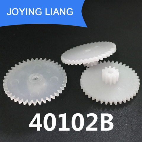 40102A 40102B 40102.5B 0.5M Gear OD=21mm Z40+ Z10 Double Plastic Gears Toy Accessories 10PCS/LOT ► Photo 1/1