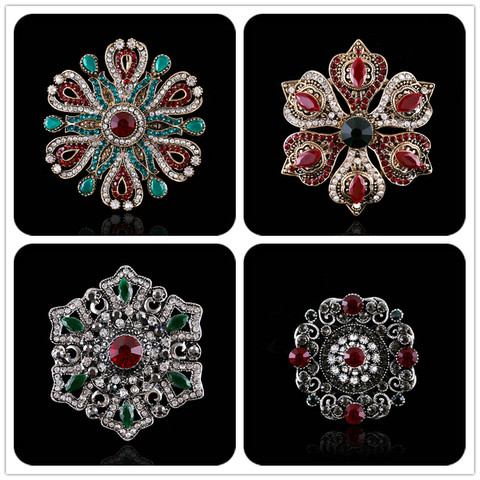 Muylinda Vintage Big Crystal Brooch Jewelry Wedding Banquet Rhinestone Brooches And Pins For Women Gift Accessories ► Photo 1/6