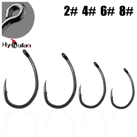 20PCS Coated Carp Fishing Hooks High Carbon Steel Fishhooks Matt Black Barbed Curve Shank Gripper Style Sharp Carp Hooks tool ► Photo 1/6