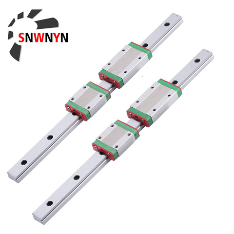 Miniature Linear Rail Slide MGN7 MGN12 MGN15 MGN9 100 300 500 550mm 2pcs MGN9 Linear Guide + 4pcs MGN9H Carriage Foe CNC Parts ► Photo 1/6