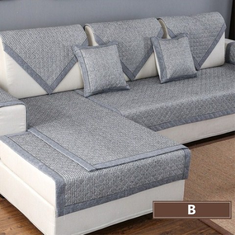 Cotton Linen Fabric Sofa Cover Sofa Towel Solid Color Couch Cover Seat Cover for Living Room Corner Sofa Towel ► Photo 1/4