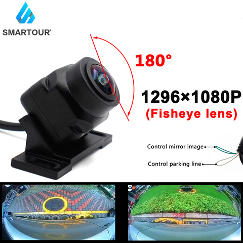 Smartour CCD 180 Degree Fisheye Lens Car Rear Side Front View Camera Wide Angle Reversing Backup Camera Night Vision Waterproof ► Photo 1/6