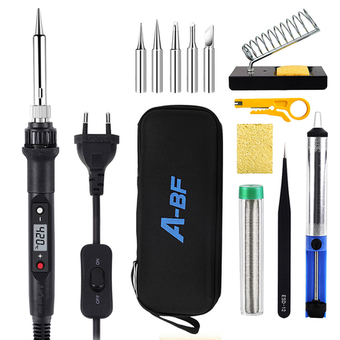 A-BF 836D Soldering Iron Kit Set 60W Digital LCD Switch Welding Iron Temperature Adjustable Electric Tools Soldering Tips ► Photo 1/6