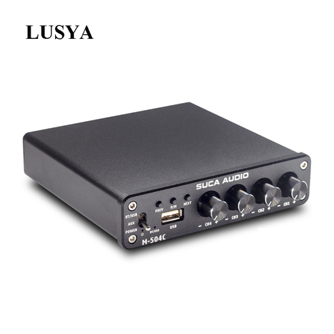 Lusya TPA3116D2 Bluetooth 5.0 amplifier 4 channel Audio Amplificador 50W*4 NE5532 Op Amp with 24V 4.5A adapter T1407 ► Photo 1/6