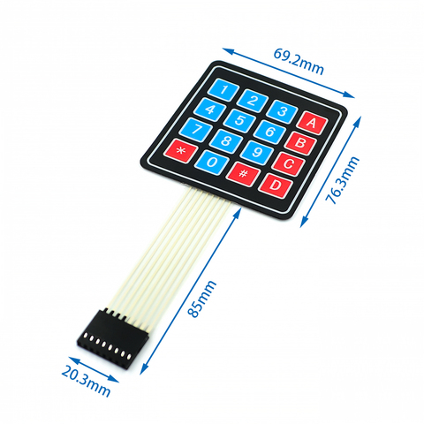 100PCS/LOT 4*4 Matrix Array/Matrix Keyboard 16 Key Membrane Switch Keypad for arduino 4X4 Matrix Keyboard ► Photo 1/1