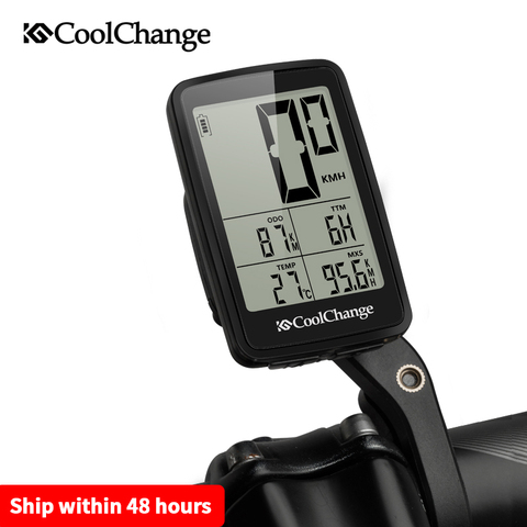 CoolChange Bicycle Computer Wired and Wireless Cycling Computer Speedometer Odometer Rainproof MTB Bike Computer USB Rechargable ► Photo 1/6