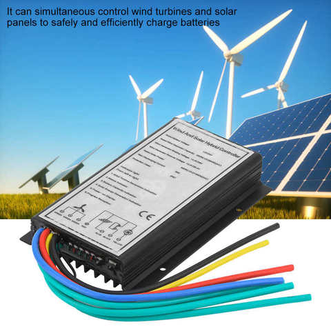 Wind Solar Hybrid Charge Generator 12/24V 400/800W Wind 500/1000W Solar Energy Hybrid Charge Generator Controller ► Photo 1/6