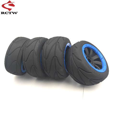 Front and Rear Super Grip Road Wheel Slick Tyre Racing Slick Tire Set for 1/5 MadMax HPI Rofun Rovan KM Baja 5B Rc Car Toy Parts ► Photo 1/6