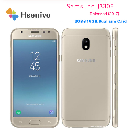 Original Samsung Galaxy J3 (2017) J330F 5.0 Inches Quad-core 2GB RAM 16GB ROM LTE NO NFC 13MP Camera Dual SIM Unlocked Cellphone ► Photo 1/6