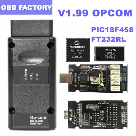 1.99 OPCOM Opel OP COM OBD2 Scanner OPCOM 2022 Opel OP-COM 1.99 Diagnostic with PIC18F458 FT232RL OPCOM OBD2 CAN-BUS Code Reader ► Photo 1/5