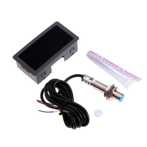 4 Digital LED Tachometer RPM Speed Meter+Proximity Switch Sensor NPN 12V 9999RPM ► Photo 1/6