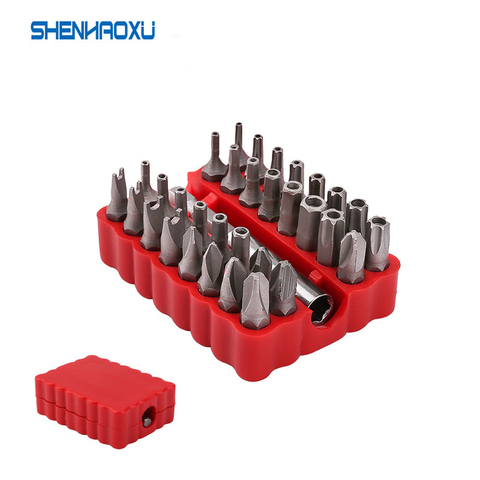 33pcs Security Tamper Proof Bit Spanner Tri Wing Torx Hex Star Spanner Screwdrive Magnetic Bit Holder Screw Driver Bits ► Photo 1/6