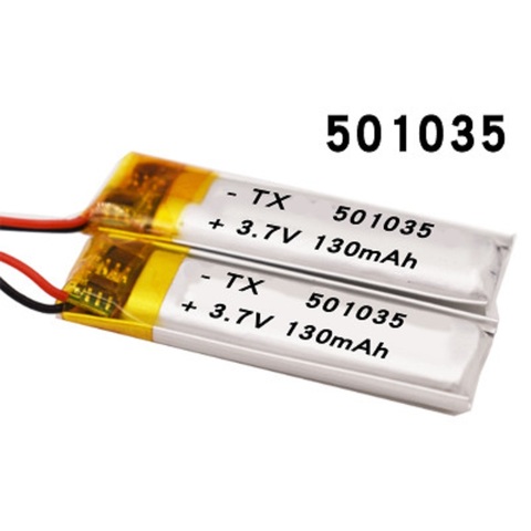 3.7V 130 mAh lithium polymer battery lipo cell 501035 For MP3 Music player driving recorder GPS Sat nav car DVC DVR Camera ► Photo 1/1