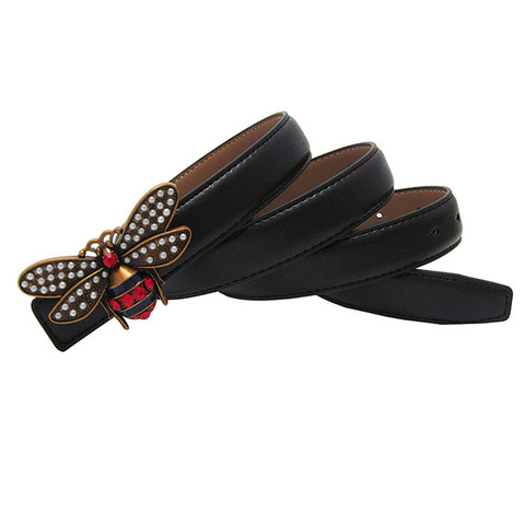 Western Thin Jeans Dress Sweater Rhinestone Peal Black Red Bee  Leather Women Belt ► Photo 1/5