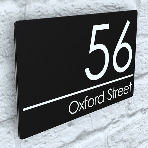 Floating House Number Plaques Composite Aluminium Signs Door Plates Name Wall ► Photo 1/5