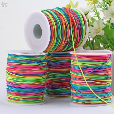 DIY 1.0/1.2/1.5mm Thickness Seven Color Core Covered  Line Round High Elastic Sewing Stretch Rope  Band ► Photo 1/6