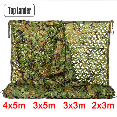 4x5m 2x3m Military Camouflage Net Camo Netting Army Nets Shade Mesh Hunting Garden Car Outdoor Camping Sun Shelter Tarp Tent ► Photo 1/6